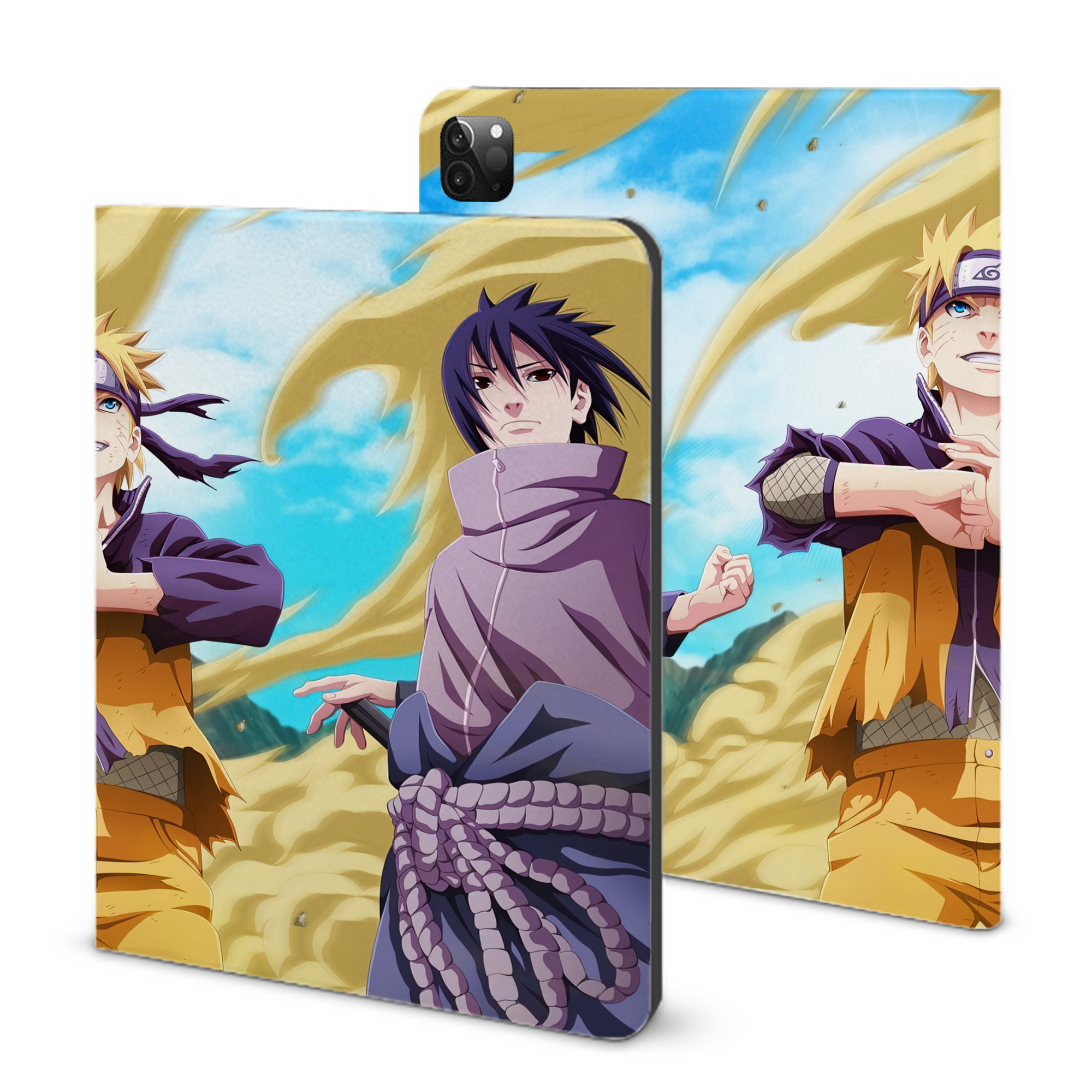 （画像用） NARUTO -ナルト- NARUTO -ナルト- 疾風伝 IPadケース ペンホルダー付き ブックスタイルデザイン